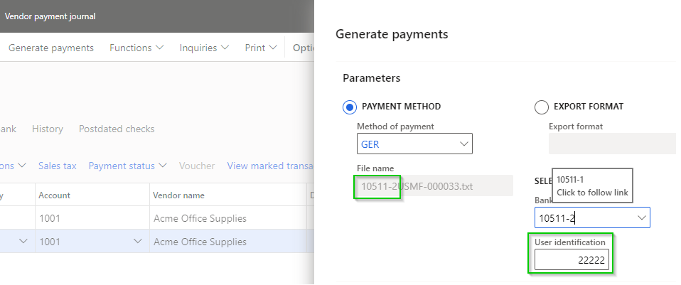 Generate payments